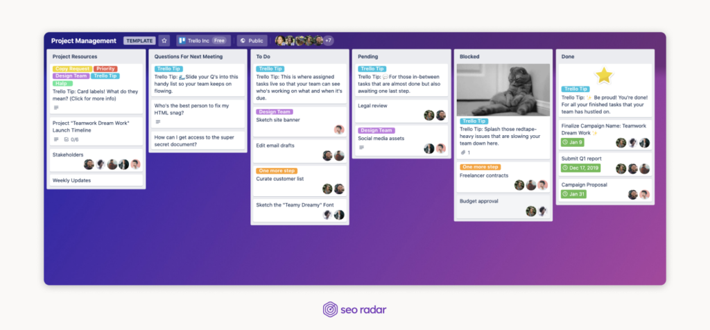 Trello is a kanban planning system for freelancers and teams.