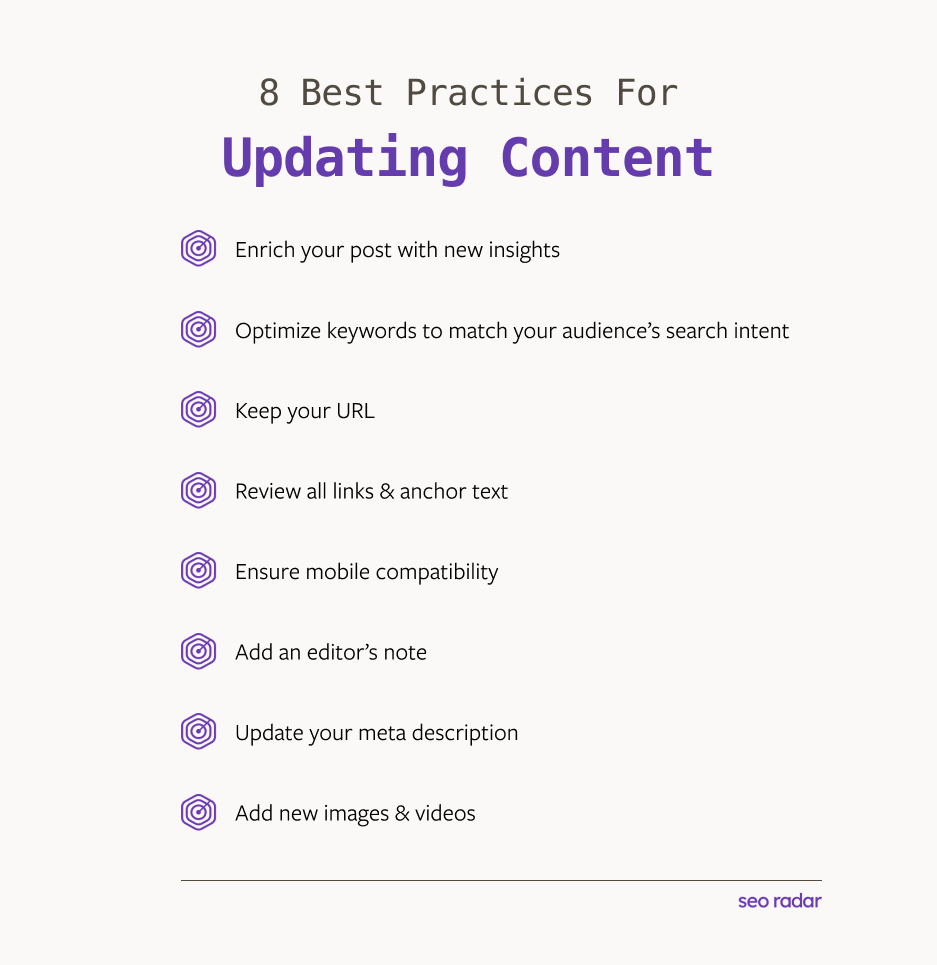 8 best practices for updating content