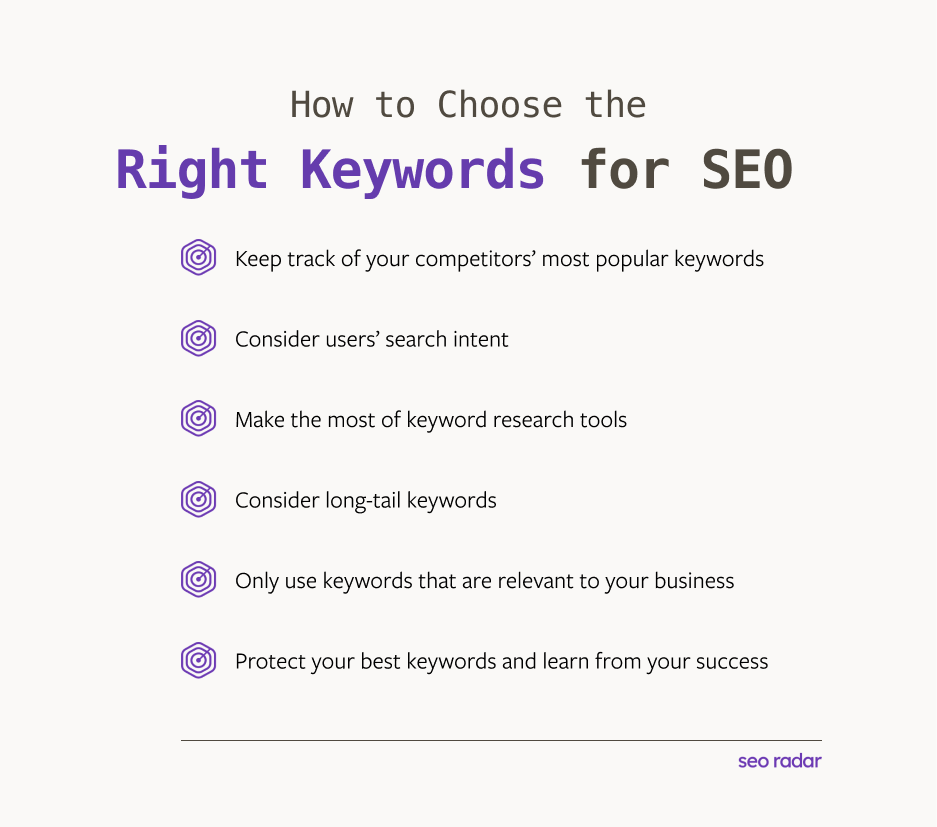 How to choose the right keywords for SEO