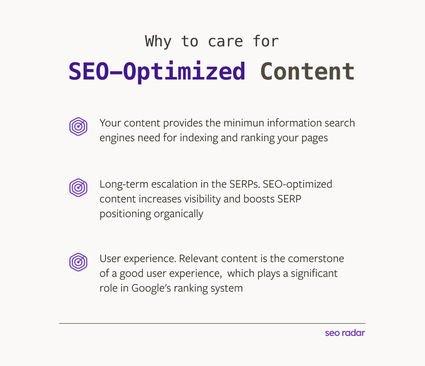 Why to care for SEO-optimized content.