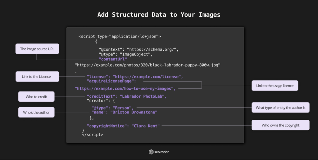 Code of structure data for SEO Optimization
