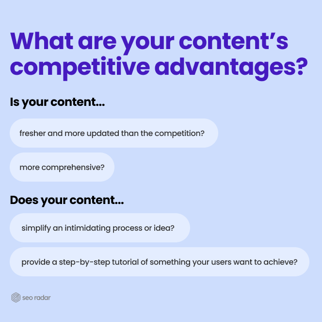 How to determine your content's competitive advantages