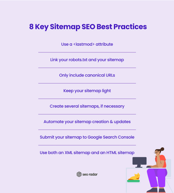 A list of our 8 Sitemap SEO best practices