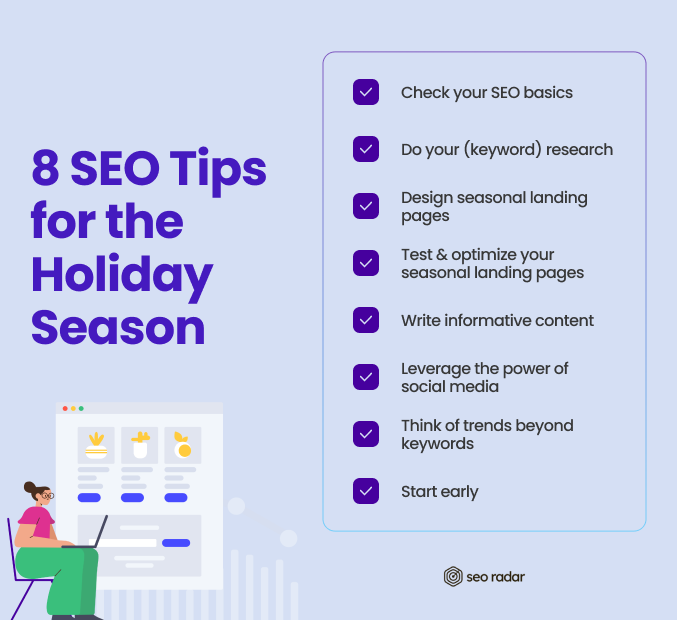 Our 8 SEO tips for the holiday season