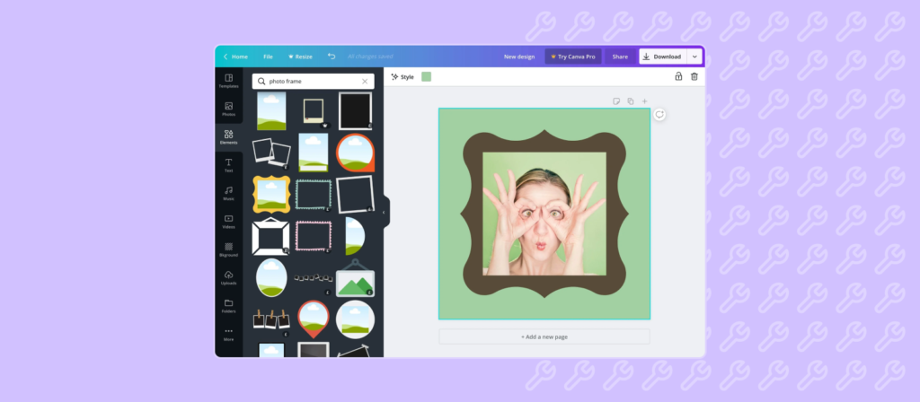 Canva is one of our favorite freelancer tools for graphic design