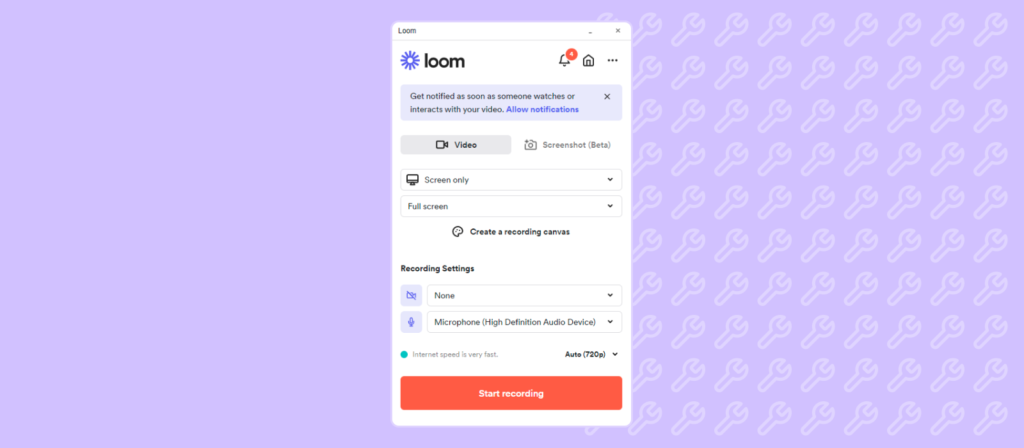 Loom is a screen recording plugin