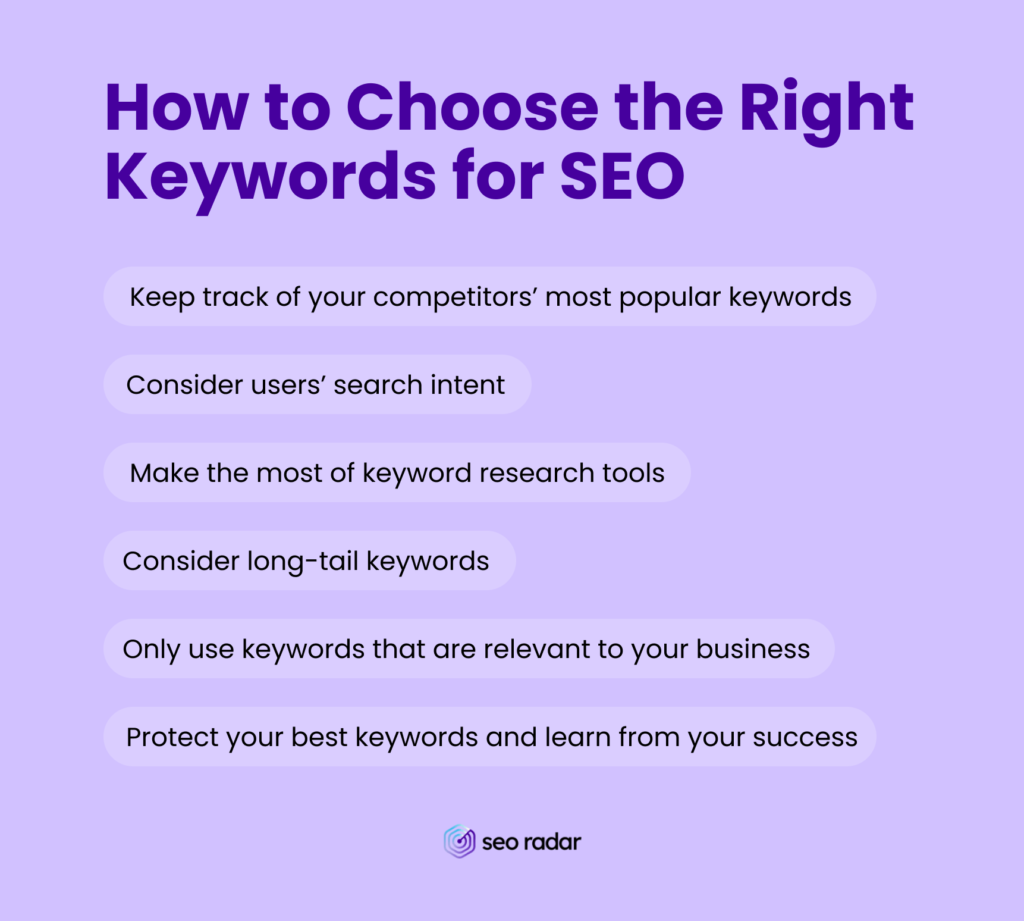 How to choose keywords for SEO